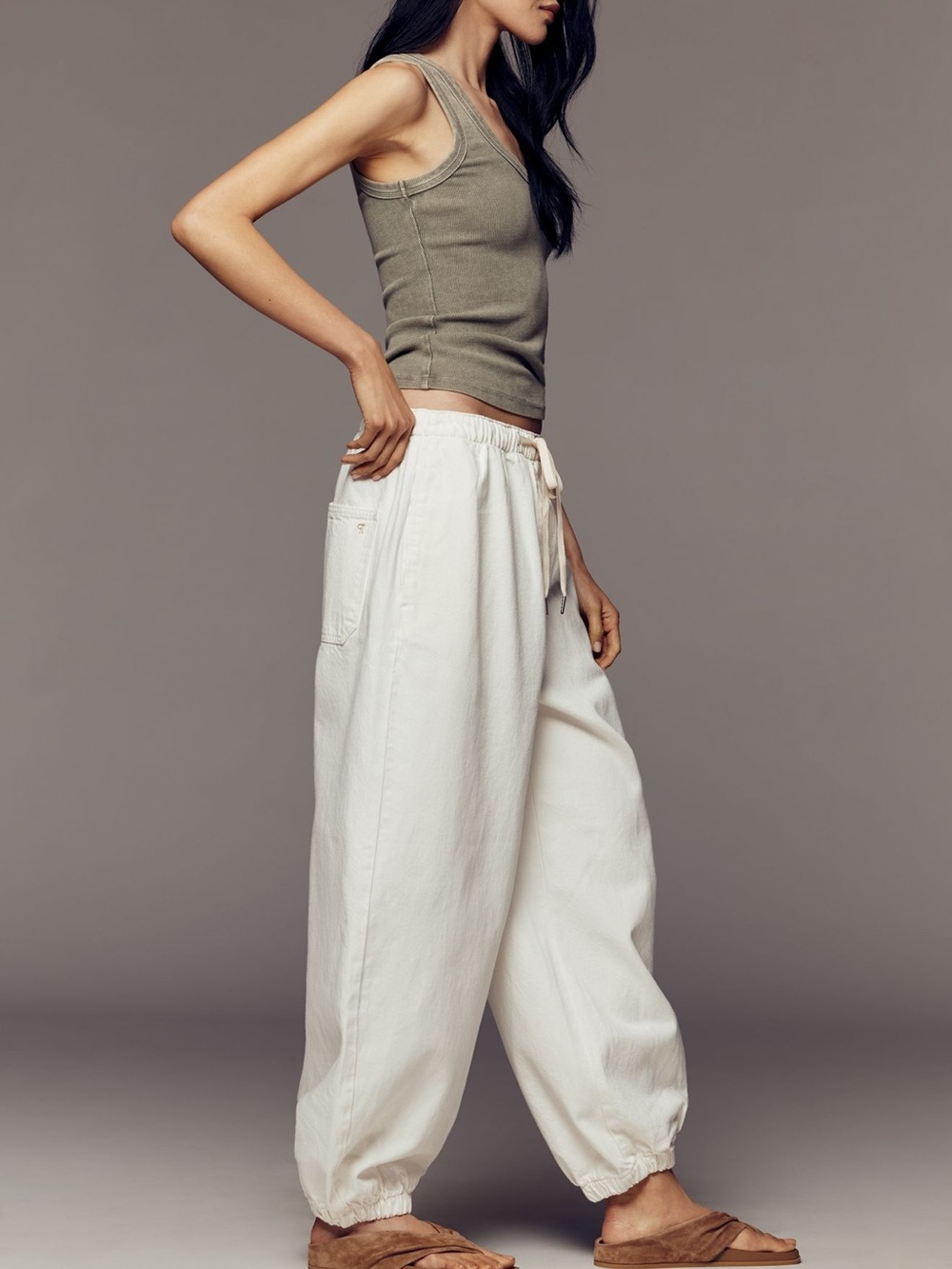 Pilcro Anthropologie High Rise Pull-on Denim Balloon Joggers NWT SOLD OUT - Picture 3 of 6